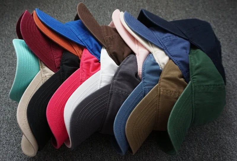 Oversize 100% Cotton Baseball Cap Large Snapback Hat For Big Heads Men Women Blank Sun Cap Adjustable Plain Dad Golf Cap Size 55-65cm