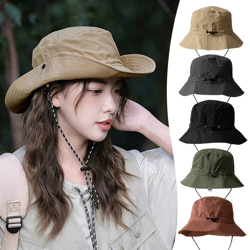 Waterproof Quick-Dry UV Protection Bucket Hat With Storage Hook
