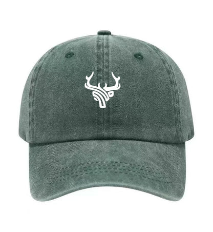 Deer Antlers Washed Cotton Baseball Cap