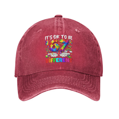 Autism Awareness 67 Six Seven Distressed Baseball Cap