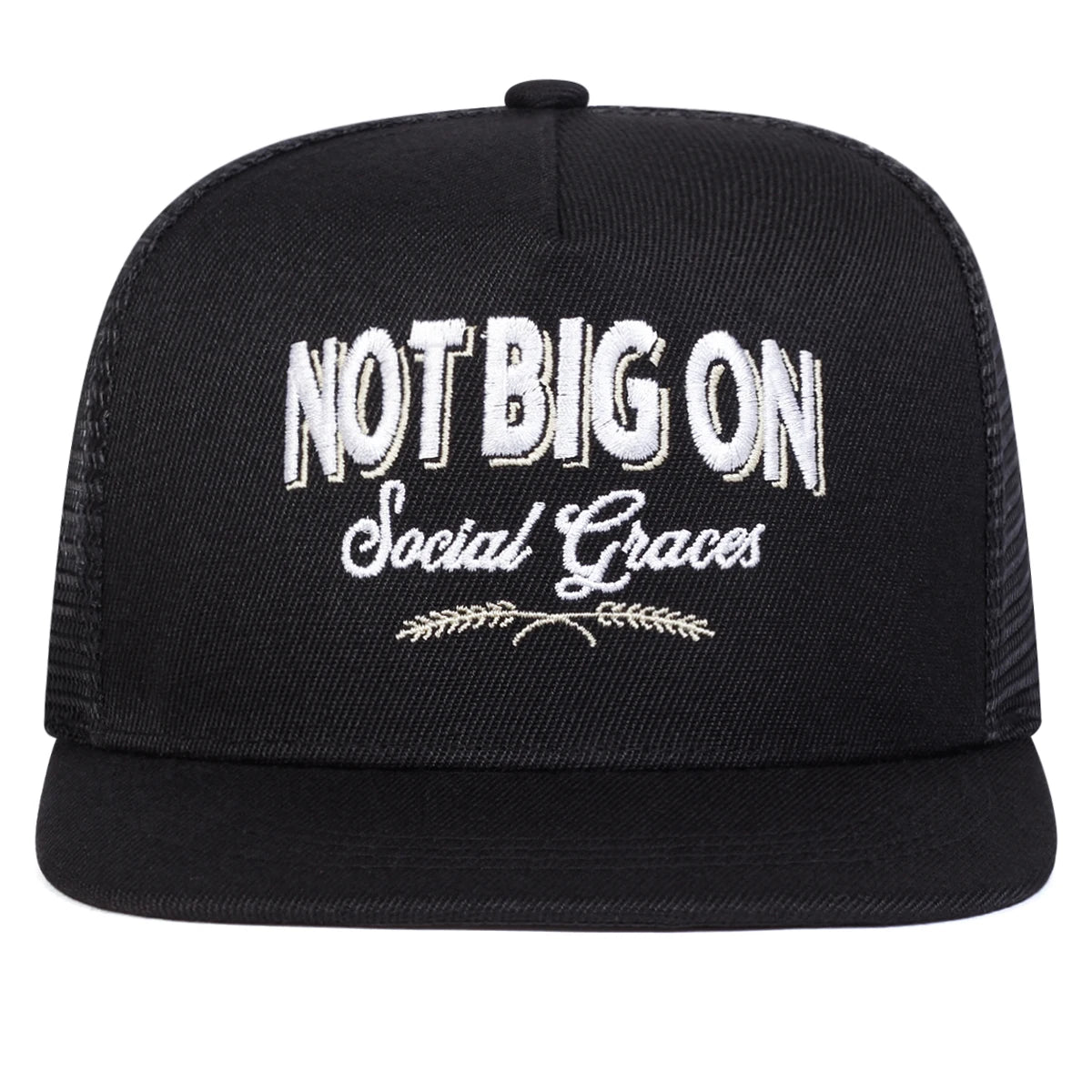 NOT BIG ON Embroidery Casual Snapback Cap