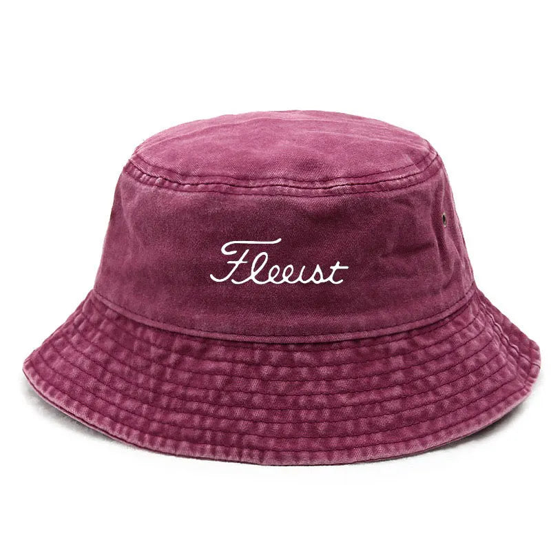 Vintage Fish Logo Washed Bucket Hat