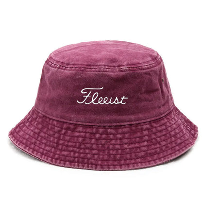 Vintage Fish Logo Washed Bucket Hat
