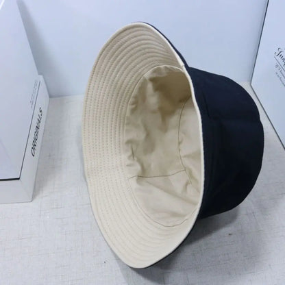 Reversible Wide Brim Sun Bucket Hat