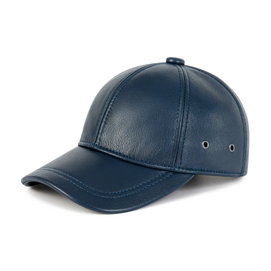 Feinion Adjustable Men's Genuine Cowhide Leather Baseball Cap For Fall Winter Outdoor Sports Hat