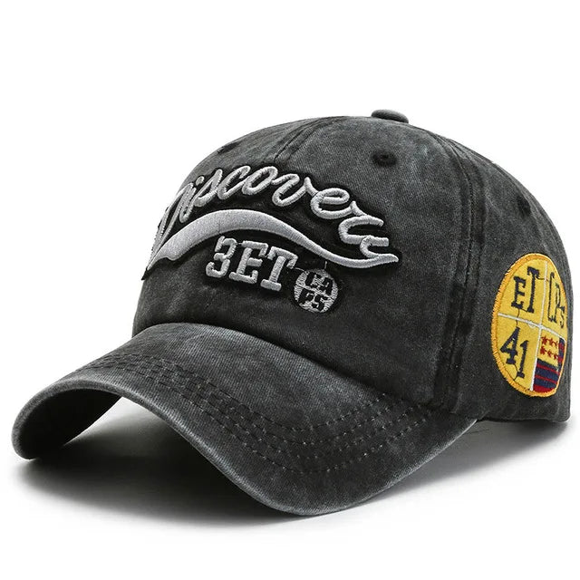 Summer Women Men Baseball Cap Fashion Letter Embroidery Snapback Hat Vintage Washed Cotton Unisex Hip Hop Sun Hat Casquette