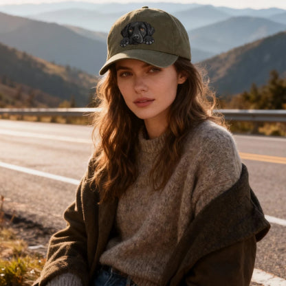 Labrador Print Washed Baseball Cap