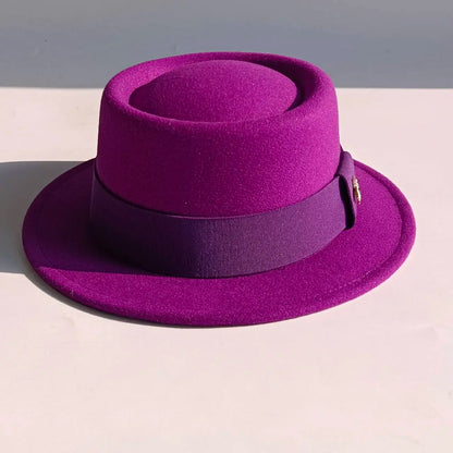 Pork Pie Hat 4.5cm Wide Brim Fedora Hat Men's Fashion