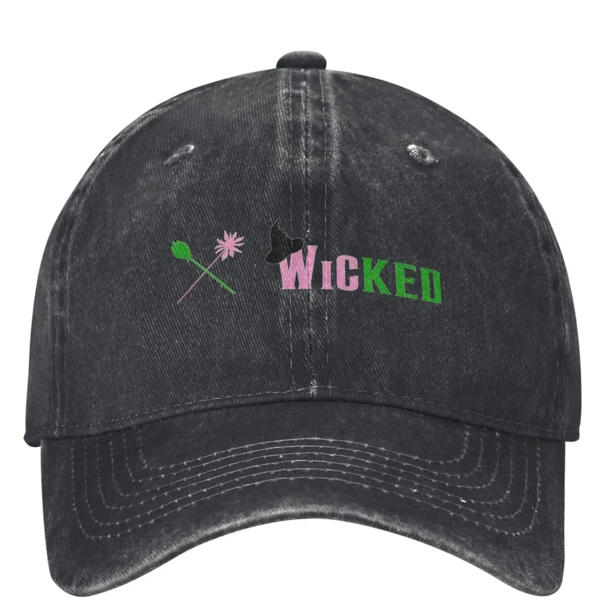 Vintage Frog Cartoon Distressed Denim Baseball Cap