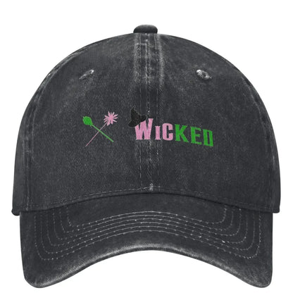 Vintage Frog Cartoon Distressed Denim Baseball Cap