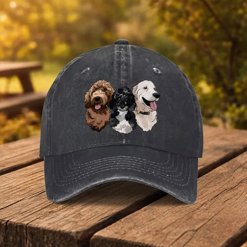 Cute Three Puppies Baseball Cap