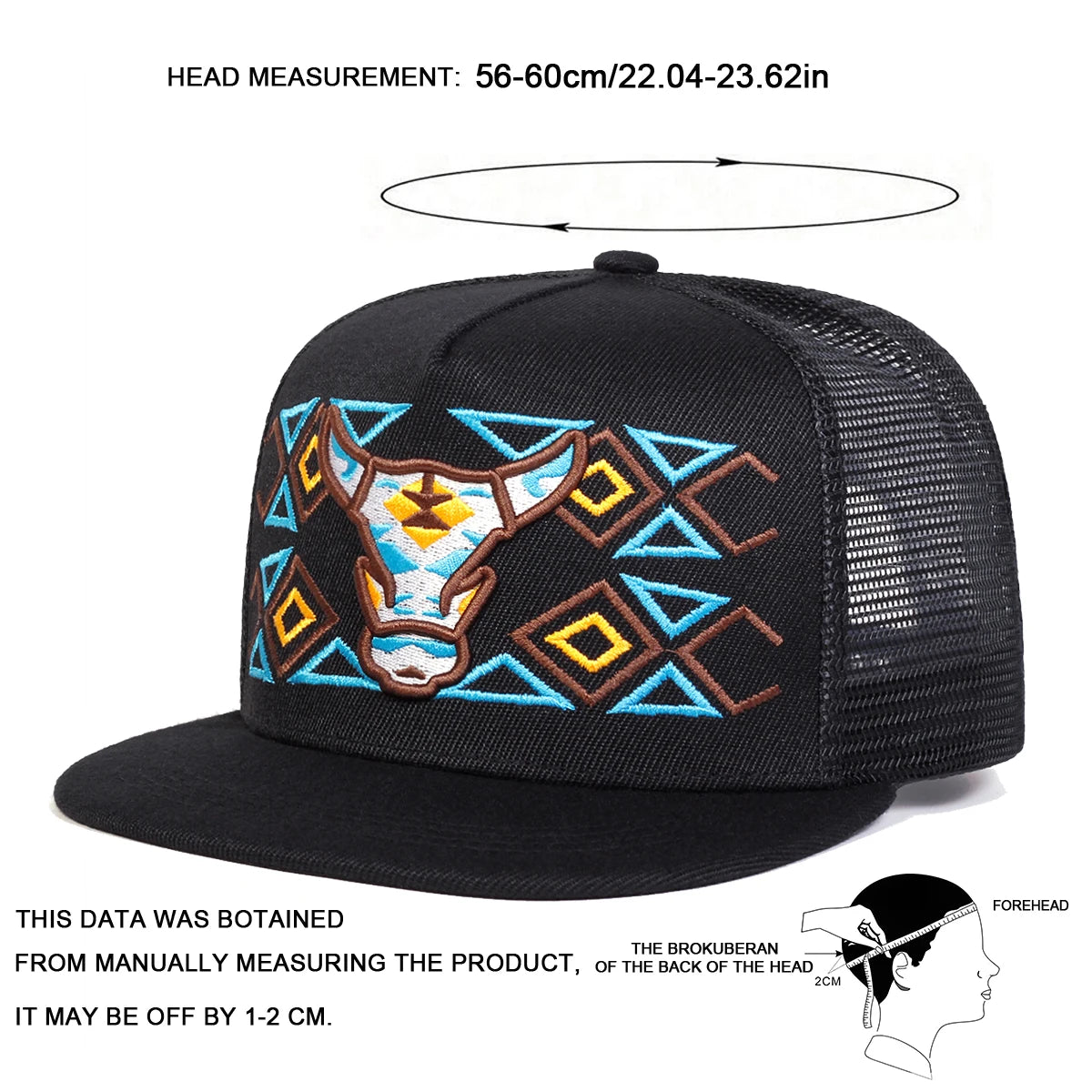 Ox Head Embroidery Outdoor Snapback Cap