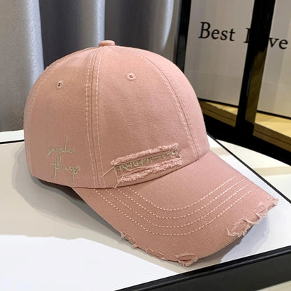 New Celebrity Fashion Embroidery Hole Sunscreen Baseball Cap Women