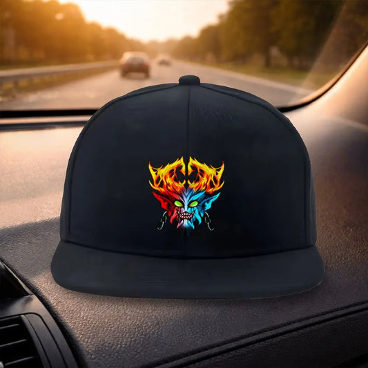 Flame Demon Mardi Gras Snapback Cap