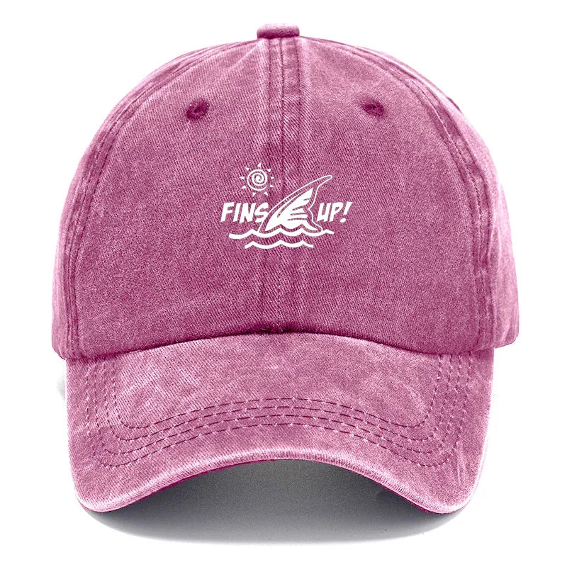 Fins Up Beach Life Baseball Cap