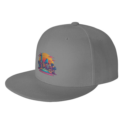 Urban Serenity Captivating Cityscape Graphic Snapback Cap