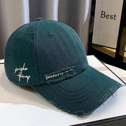 New Celebrity Fashion Embroidery Hole Sunscreen Baseball Cap Women