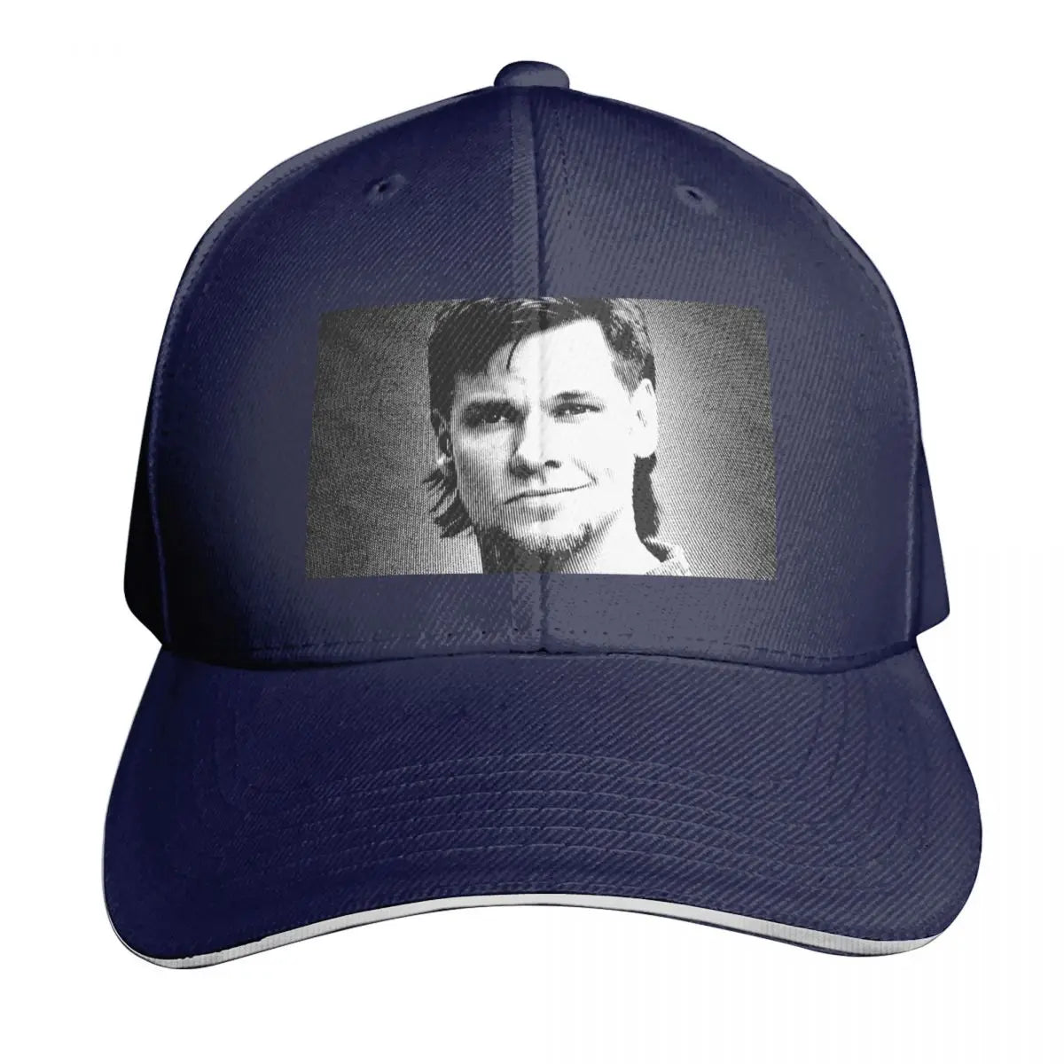 Theo Von Vintage Linocut Portrait Baseball Cap