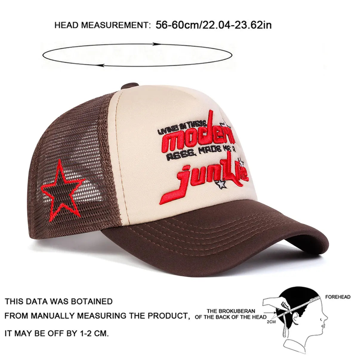 Modern Junkie Embroidered Mesh Baseball Cap