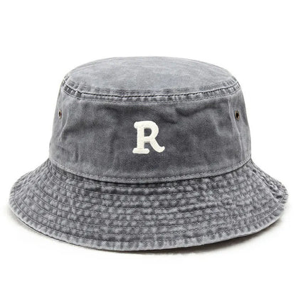 Cotton Bucket Hats For Women Classic R Vintage Washed Fishing Hat