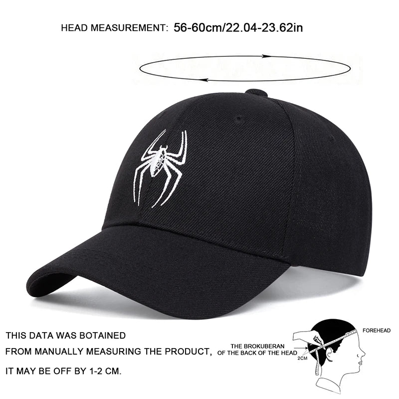 Spider Embroidered Baseball Cap