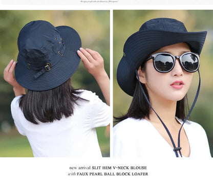 Women's Wide Brim Breathable Gardening Bucket Hat