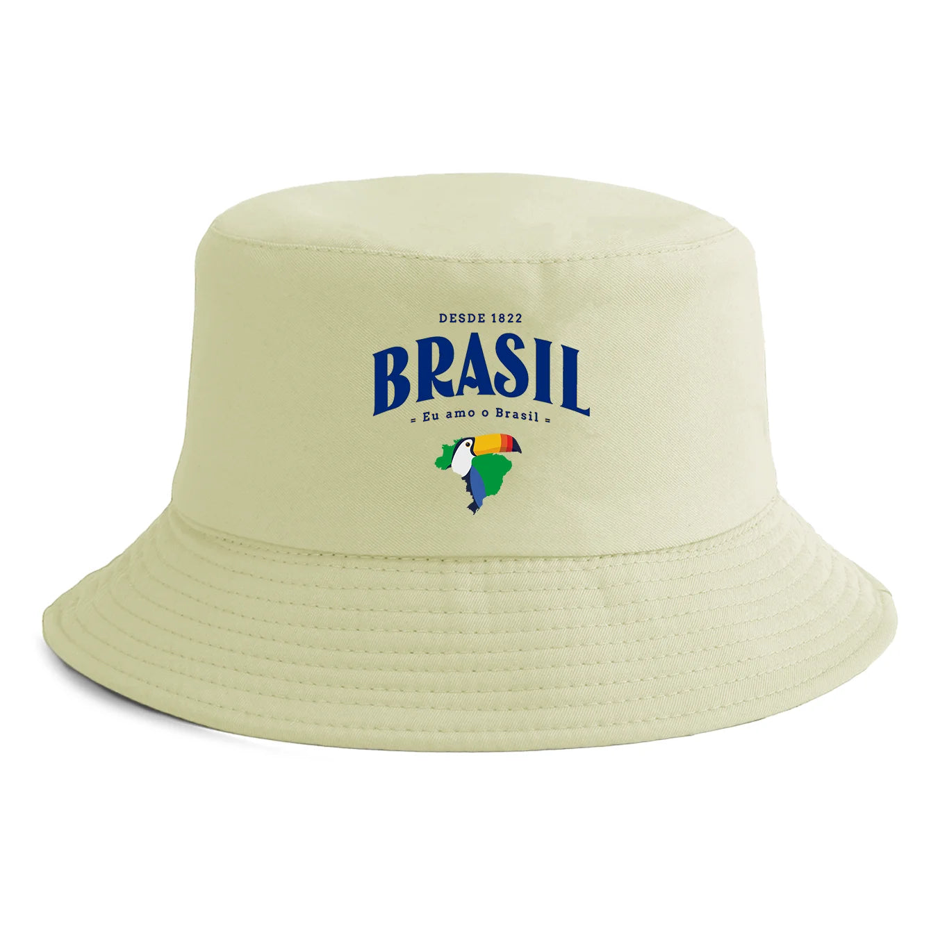 Brasil Map Toucan Print Bucket Hat