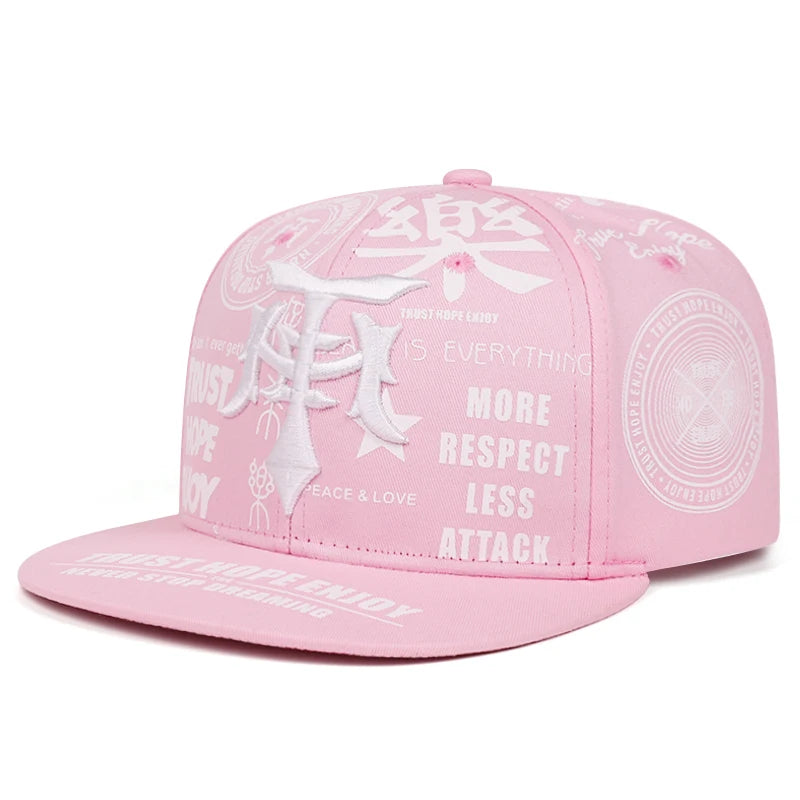 Creative Graffiti Embroidered Snapback Cap