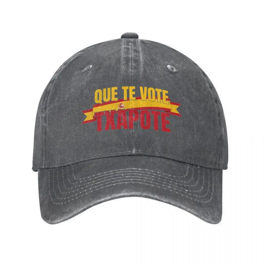 Que Te Vote Washed Baseball Cap