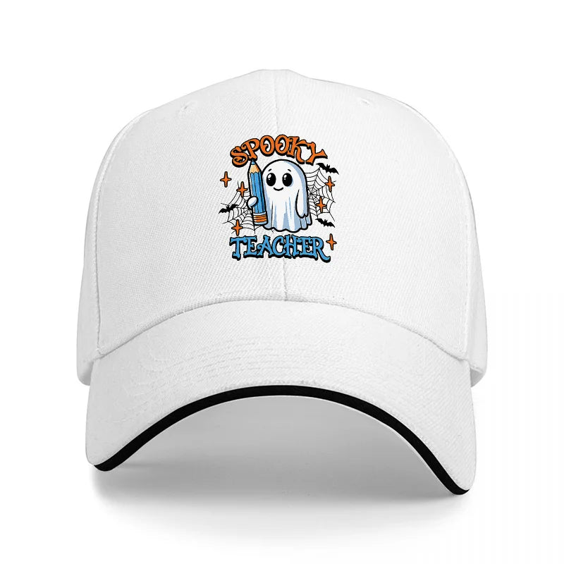 Spooky Teacher Ghost Baseball Cap