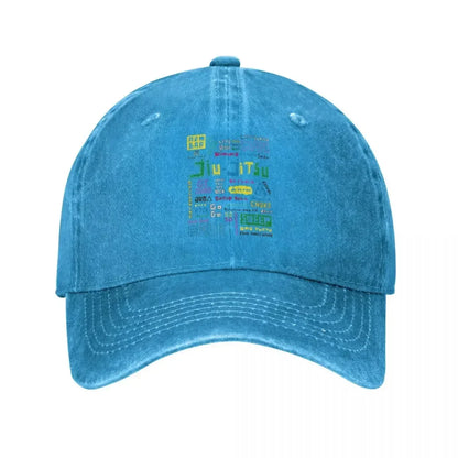 Jiu Jitsu BJJ Distressed Cotton Baseball Cap