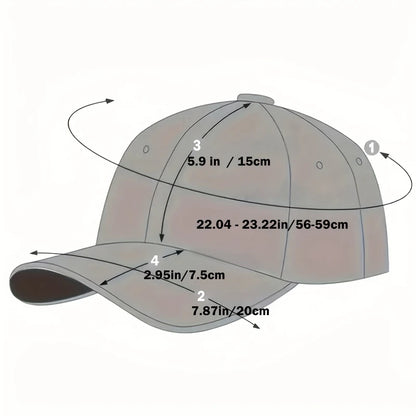 1pc Retro Washed Embroidered Baseball Caps For Women