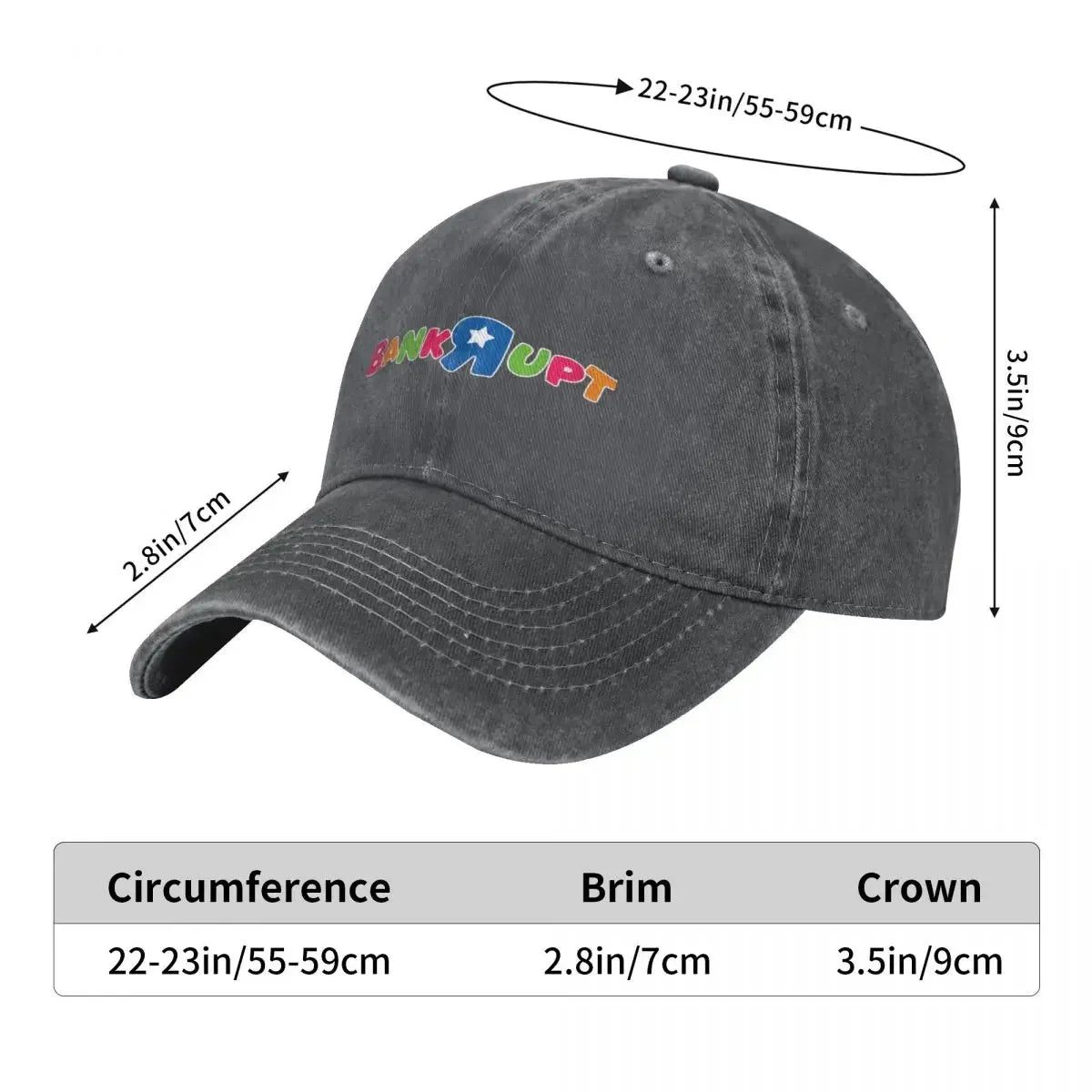 Atrioc Bankrupt Merch Graphic Unisex Baseball Cap Hat