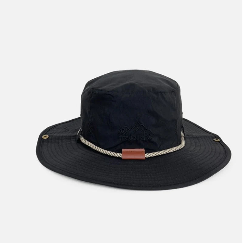 Summer Bucket Hat Men Women Sunscreen Fishing Hat Outdoor Size 55-59cm
