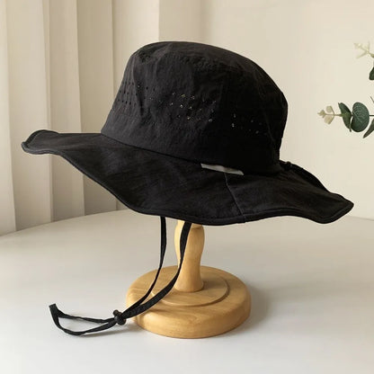 Breathable Wide Brim Quick-Dry Sun Protection Bucket Hat