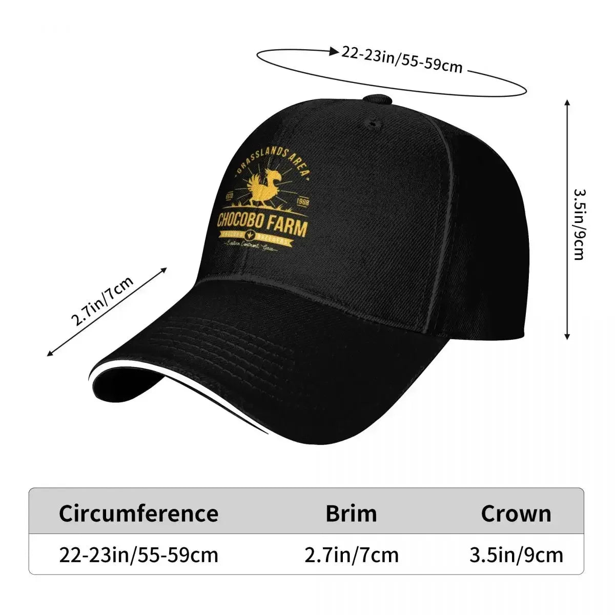 Yellow Chocobo Final Fantasy Baseball Cap