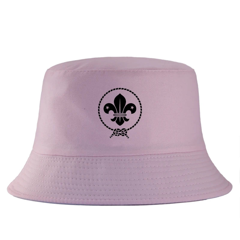 Vintage Fleur De Lis Cotton Bucket Hat
