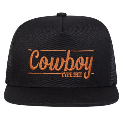 Unisex Letter Embroidery Hip- Hop Net Hats Spring Summer Outdoor