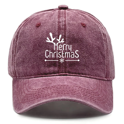 Merry Christmas Washed Baseball Cap