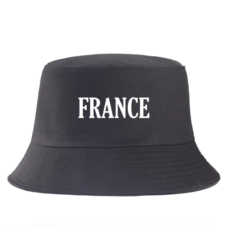 France Print Streetwear Support Bucket Hat Unisex