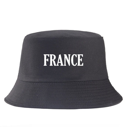 France Print Streetwear Support Bucket Hat Unisex