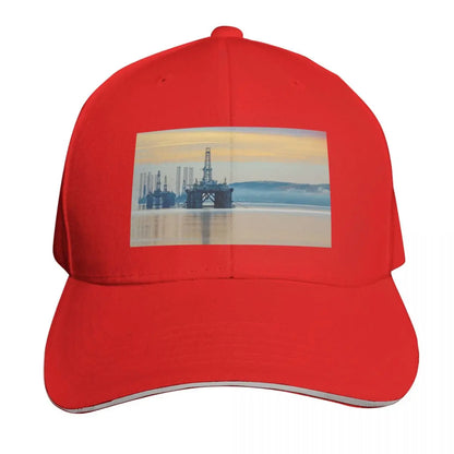 Oil Rig Sunrise Outdoor Unstructured Baseball Cap
