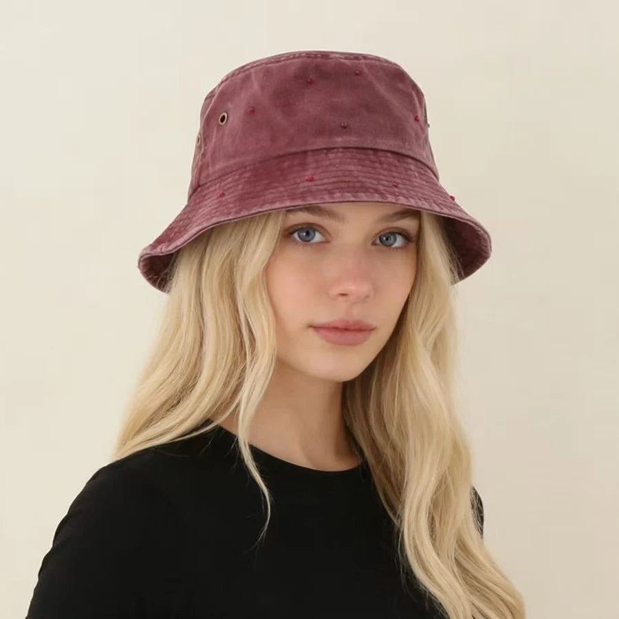 New Fashion Rhinestone Bucket Hats Size 56-59cm