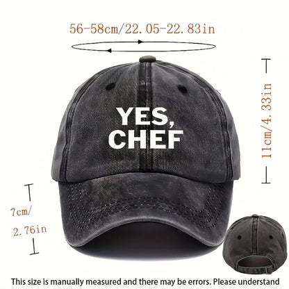 Yes Chef Distressed Baseball Cap