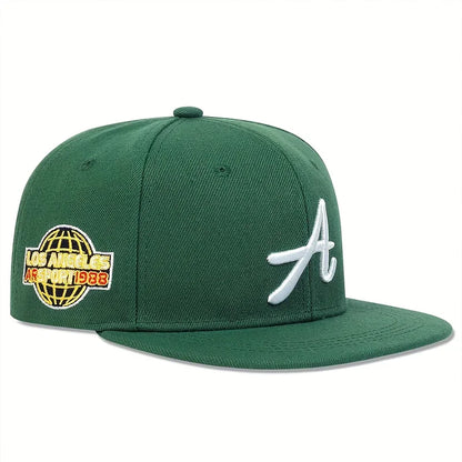 Unisex Gothic Letter Embroidered Snapback Cap