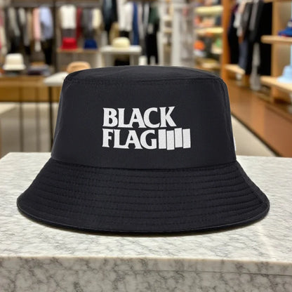 Iconic Black Flag Logo Bucket Hat