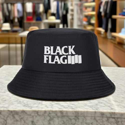 Iconic Black Flag Logo Bucket Hat