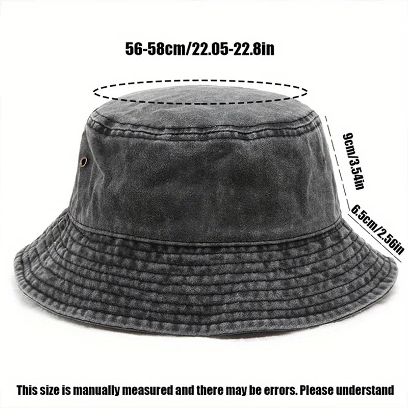 Vacation Cap Hats Spirit Cotton Washed Bucket Hat Vintage