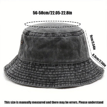 Vacation Cap Hats Spirit Cotton Washed Bucket Hat Vintage