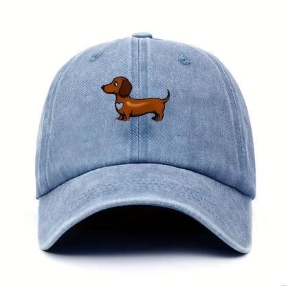 Cute Sausage Dog Print Baseball Cap